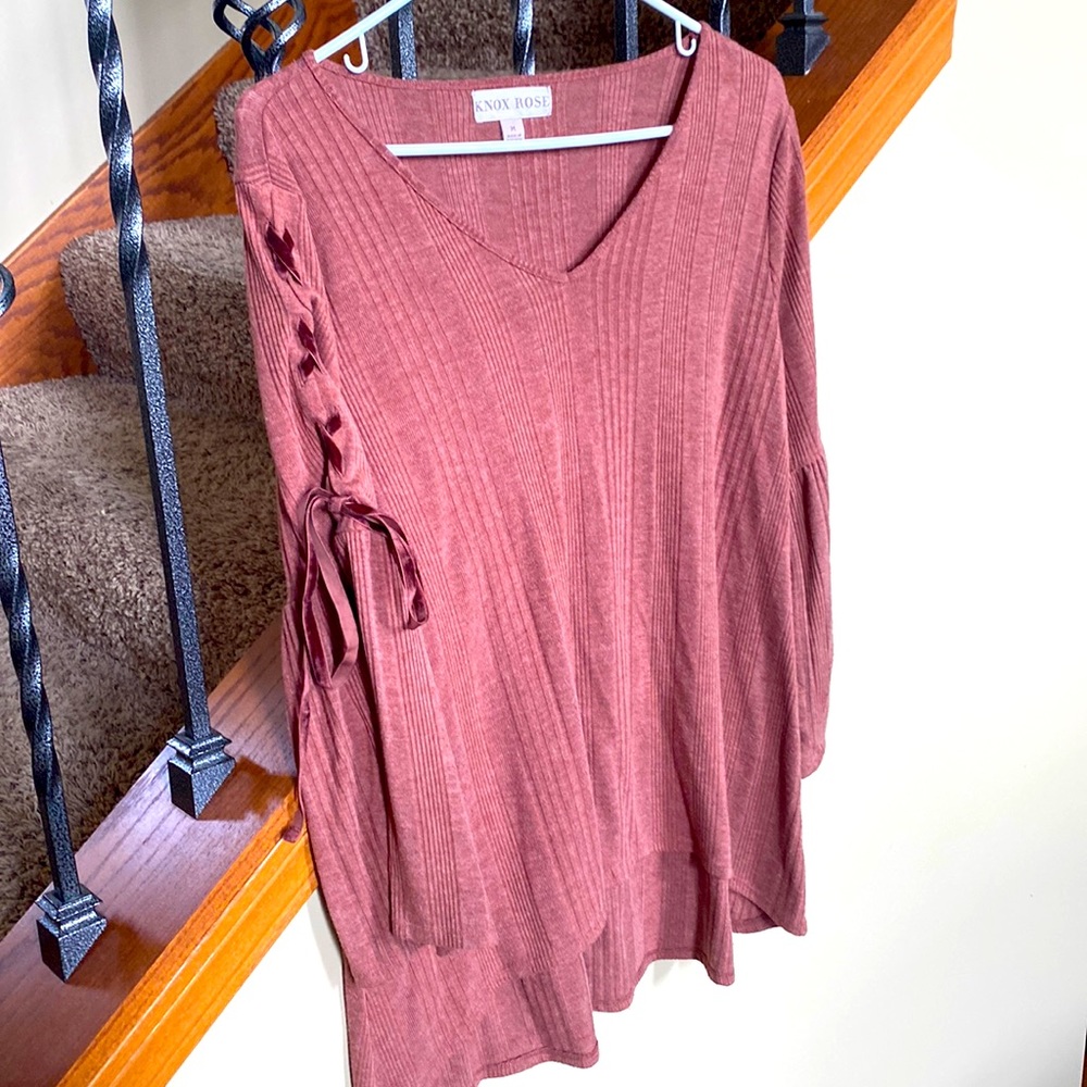 3/4 sleeve top with bell sleeves